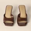 imageAmazon Essentials Womens Wedge SandalsBrown Faux Crocodile