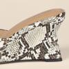 imageAmazon Essentials Womens Wedge SandalsGrey Faux Snakeskin