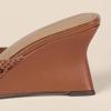imageAmazon Essentials Womens Wedge SandalsTan Cane Weave