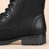imageAmazon Essentials womens LaceUp Combat BootsBlack