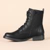 imageAmazon Essentials womens LaceUp Combat BootsBlack