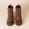 imageAmazon Essentials womens LaceUp Combat BootsCognac