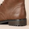 imageAmazon Essentials womens LaceUp Combat BootsCognac