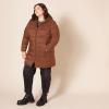 imageAmazon Essentials womens Lightweight WaterResistant Packable Hooded Puffer Coat Available in Plus SizeDark Toffee Brown