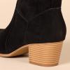 imageAmazon Essentials womens Western Ankle Boots with Stacked HeelBlack