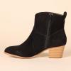 imageAmazon Essentials womens Western Ankle Boots with Stacked HeelBlack
