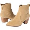 imageAmazon Essentials womens Western Ankle Boots with Stacked HeelTan