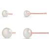 imageAmazon Essentials 14K Gold or Sterling Silver Freshwater Pearl Stud Earring SetRose Gold