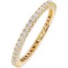 imageAmazon Essentials Rhodium Plated Single Row Pave Stackable Eternity Ring SizeYellow Gold