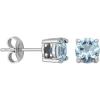 imageAmazon Essentials Sterling Silver Round Birthstone Stud Earrings previously Amazon CollectionBlue Aquamarine  March