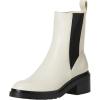 imageAmazon Essentials Womens Chunky Sole Chelsea BootEcru Faux Leather