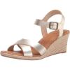 imageAmazon Essentials Womens Espadrille Wedge SandalGold