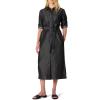 imageAmazon Essentials Womens RegularFit Denim Chambray LongSleeve ButtonUp Midi DressBlack Wash