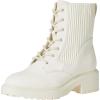 imageAmazon Essentials Womens Rubberized Combat Boot with Chunky OutsoleEcru Faux Leather