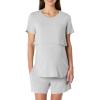 imageAmazon Essentials Womens Soft Modal Nursing Maternity Sleepwear Pajama SetMedium Grey Heather