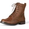 imageAmazon Essentials womens LaceUp Combat BootsCognac