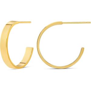 imageAmazon Essentials 14K Gold Plated Square Edge HoopYellow Gold