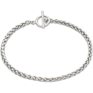 imageAmazon Essentials 14k Gold Plated or Silver Plated Braided Chain Bracelet 75quotSilver