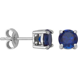 imageAmazon Essentials Sterling Silver Round Birthstone Stud Earrings previously Amazon CollectionCreated Blue Sapphire  September