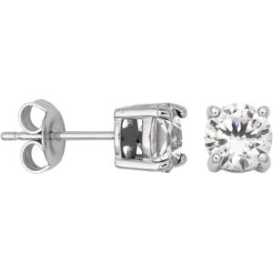 imageAmazon Essentials Sterling Silver Round Birthstone Stud Earrings previously Amazon CollectionCreated White Sapphire  April