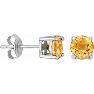imageAmazon Essentials Sterling Silver Round Birthstone Stud Earrings previously Amazon CollectionYellow Citrine  November