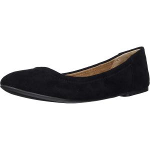 imageAmazon Essentials Womens Belice Slip On Ballet FlatBlack Microsuede