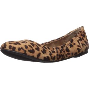 imageAmazon Essentials Womens Belice Slip On Ballet FlatLight Brown Leopard