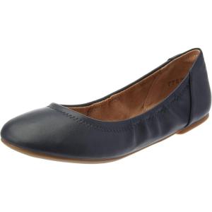 imageAmazon Essentials Womens Belice Slip On Ballet FlatNavy Faux Leather