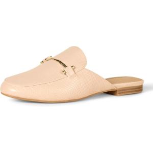 imageAmazon Essentials Womens Buckle MuleBeige Crocodile