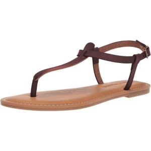 imageAmazon Essentials Womens Casual Thong Sandal with Ankle StrapBrown