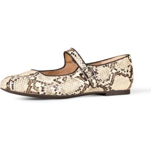 imageAmazon Essentials Womens Mary Jane Ballet FlatSnake Faux Leather
