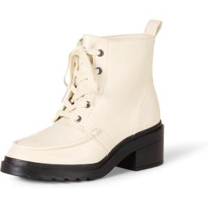 imageAmazon Essentials Womens Moc Toe BootEcru Faux Leather