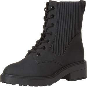 imageAmazon Essentials Womens Rubberized Combat Boot with Chunky OutsoleBlack