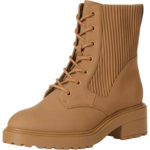 imageAmazon Essentials Womens Rubberized Combat Boot with Chunky OutsoleDark Tan