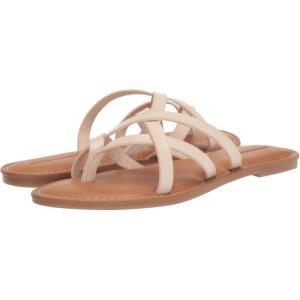 imageAmazon Essentials Womens Strappy Slide Flat SandalLight Beige