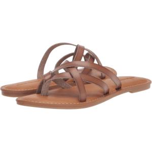 imageAmazon Essentials Womens Strappy Slide Flat SandalMushroom Brown