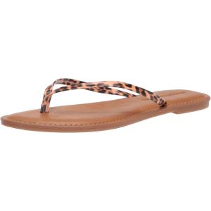 imageAmazon Essentials Womens Thong SandalLight Brown Leopard