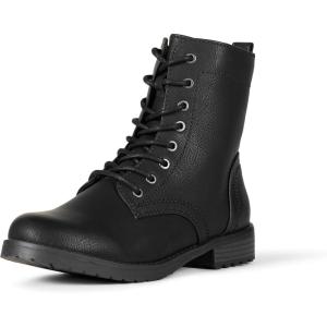 imageAmazon Essentials womens LaceUp Combat BootsBlack