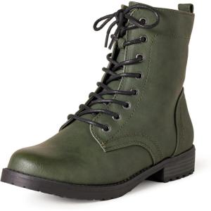imageAmazon Essentials womens LaceUp Combat BootsGreen