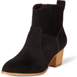 imageAmazon Essentials womens Western Ankle Boots with Stacked HeelBlack