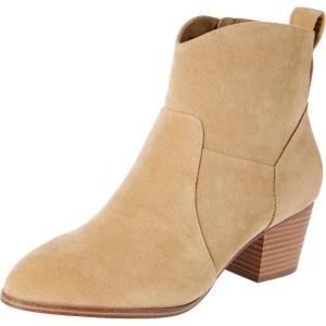 imageAmazon Essentials womens Western Ankle Boots with Stacked HeelTan