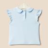 imageAmazon Essentials BabyGirls Short Sleeve BlouseLight BlueStripe