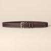 imageAmazon Essentials Mens Stitched Edge Leather BeltBrown
