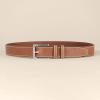 imageAmazon Essentials Mens Stitched Edge Leather BeltTan