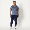 imageAmazon Essentials Womens Tech Stretch ShortSleeve VNeck TShirt Pack of 2NavySlate Grey