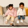 imageAmazon Essentials x Sofia Grainge Toddlers and Baby Girls Straight Leg Jean with RuffleMedium Indigo Wash