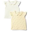 imageAmazon Essentials BabyGirls Short Sleeve BlouseDitsy FloralIvory