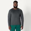 imageAmazon Essentials Mens Tech Stretch LongSleeve TShirt Pack of 2BlackHeather Graphite