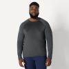 imageAmazon Essentials Mens Tech Stretch LongSleeve TShirt Pack of 2Heather GraphiteNavy