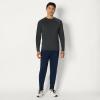 imageAmazon Essentials Mens Tech Stretch LongSleeve TShirt Pack of 2Heather GraphiteNavy